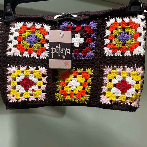 Pitaya Granny Square Crochet Crop Tube Top - Picture 2 of 6